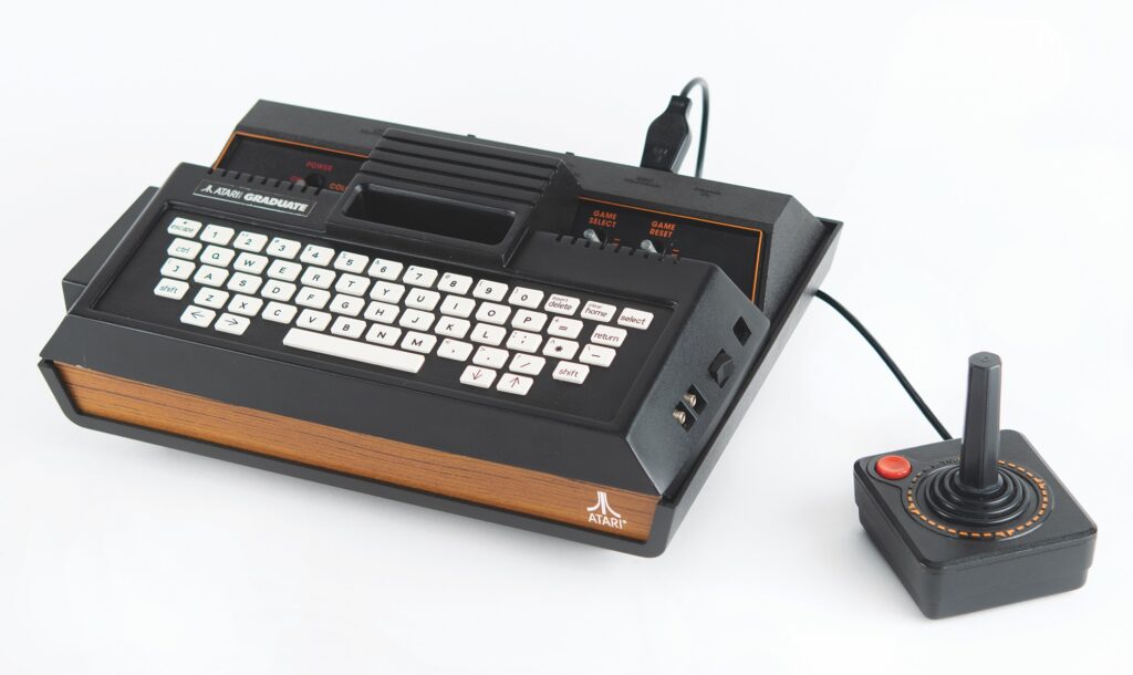 This Atari CX3000 graduate computer keyboard prototype accompanied by a joystick realized $61,141.