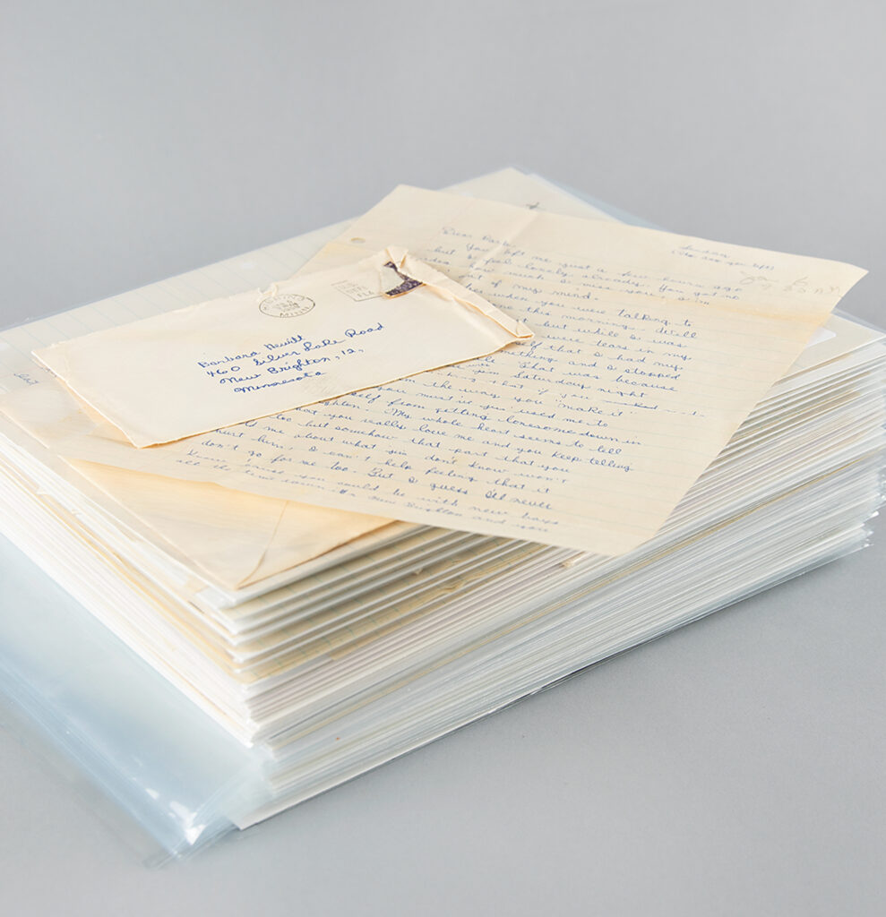 Bob Dylan's stack of love letters written to high school sweetheart Barbara Ann Hewitt.