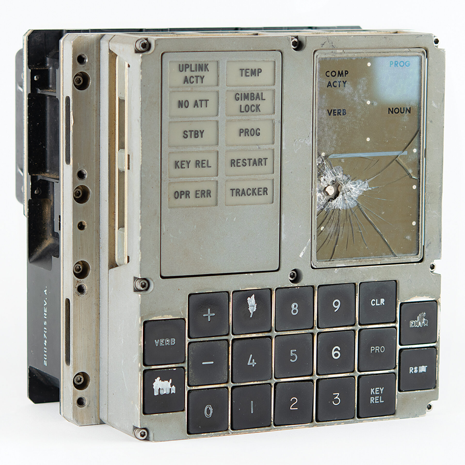 This Apollo display and keyboard assembly was used by astronauts to directly communicate with the onboard guidance computer.
