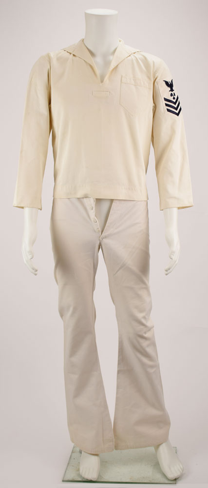 McQueen's navy uniform worn on-screen for the early ship scenes in the 1966 film The Sand Pebbles. 