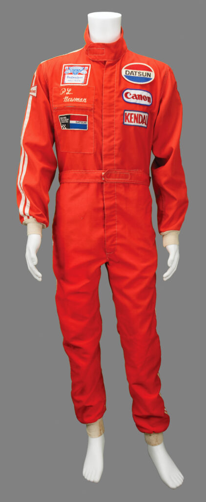 Newman's firetruck red racing suit worn during his motorsport prime.