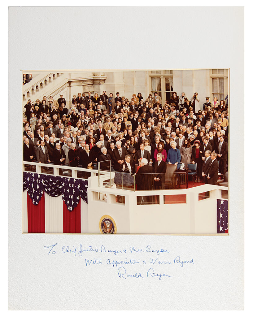 This Ronald Reagan signed photograph earned a winning bid of $15,115.