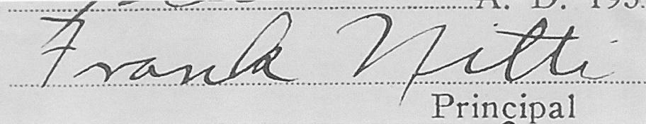 Frank Nitti Signature on a Court Document Sold in 2012.