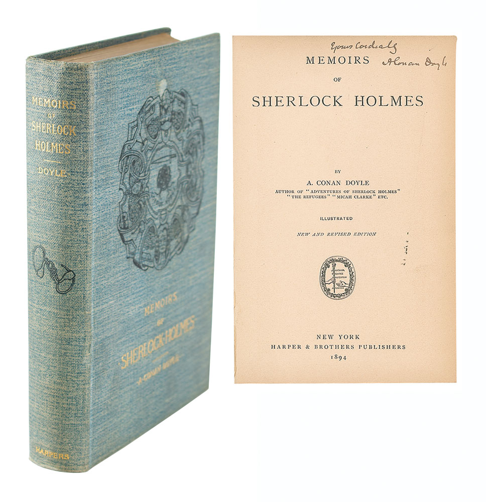 The first American edition of The Memoirs of Sherlock Holmes published by Harpers and Brothers in New York.
