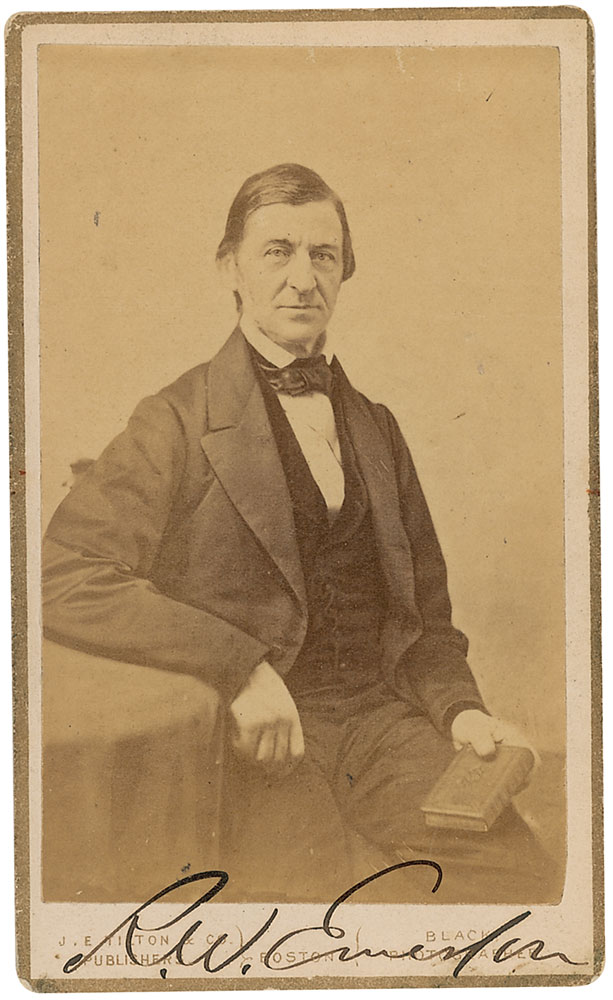 Emerson's carte-de-visite portrait.