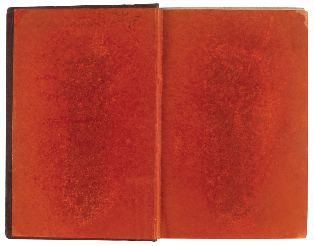 The original orange end pages from the novel's first American printing.