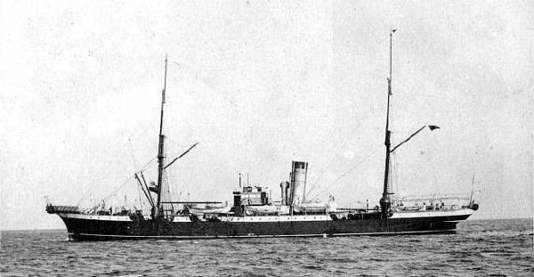 Photo of the CS Mackay Bennett taken around 1900, 12 years prior to the sinking.