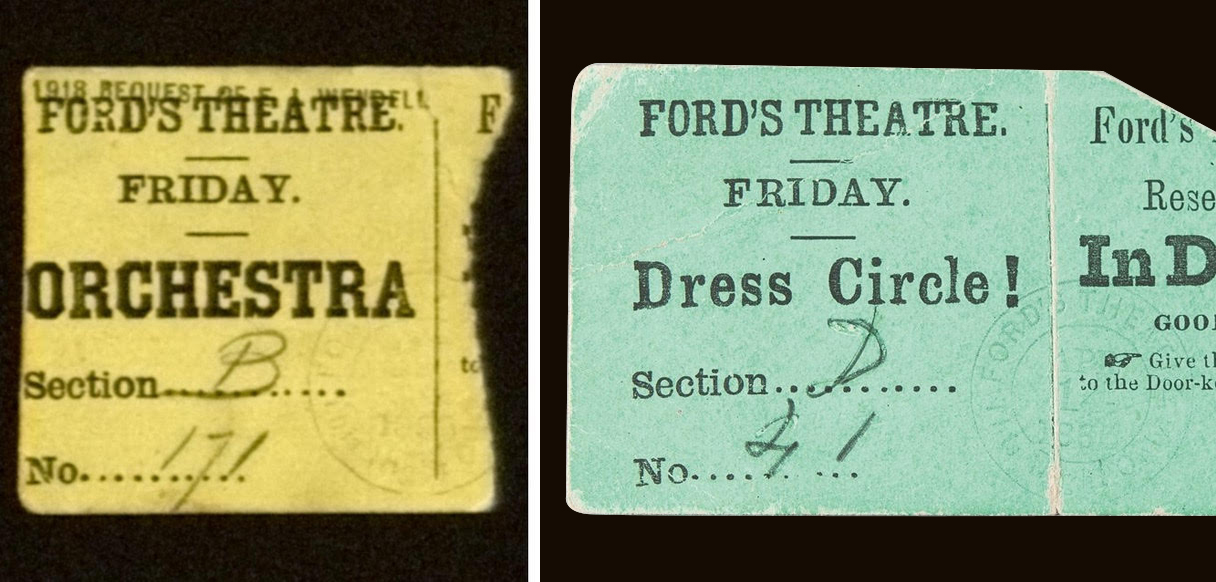 A comparison of the stamps and handwriting between Harvard University’s ticket stub and one of RR Auction’s tickets.