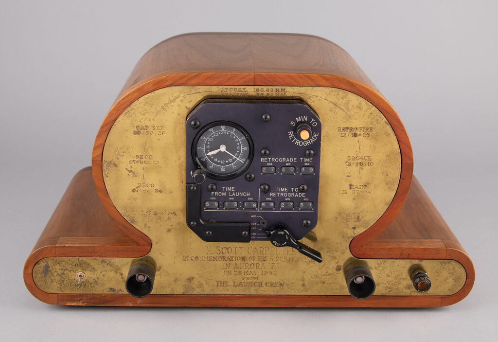 Functioning Mercury-Atlas 7 Satellite Clock from the Scott Carpenter Collection.