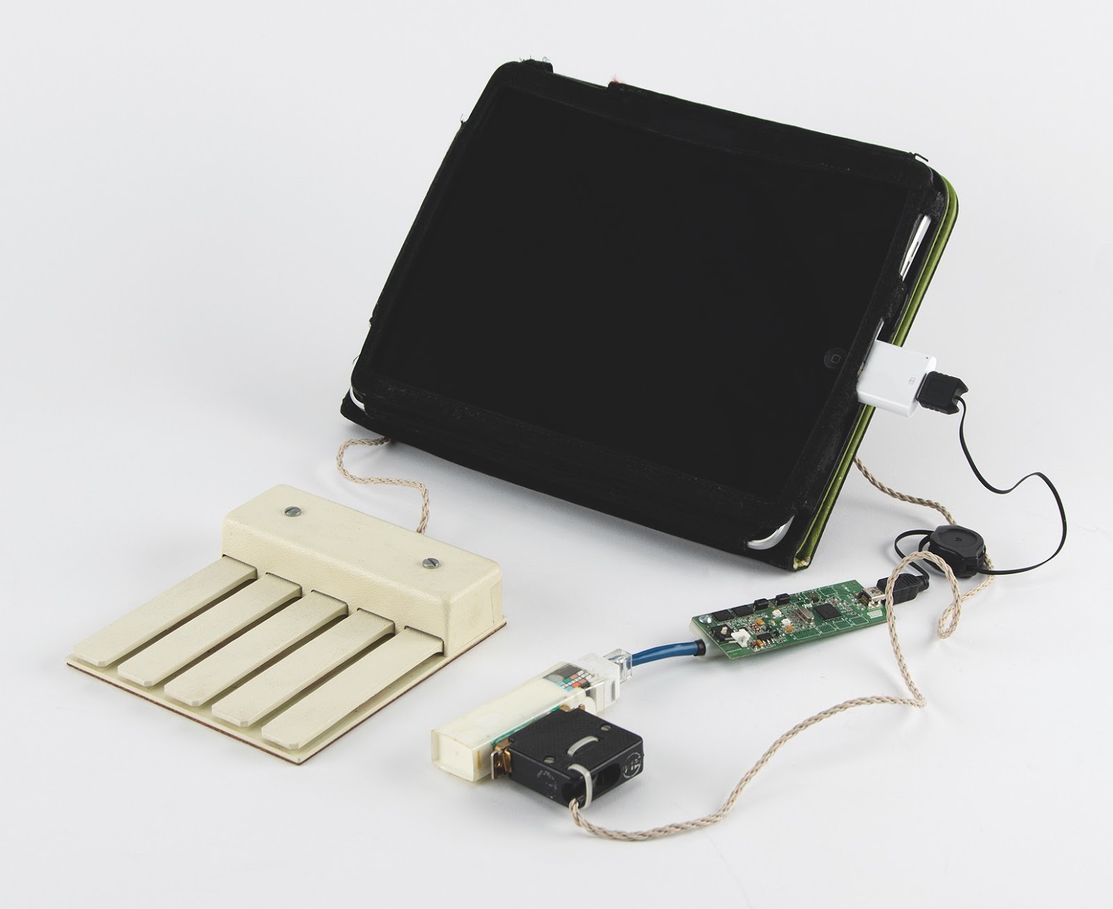 Douglas Engelbart coding keyset with iPad interface.