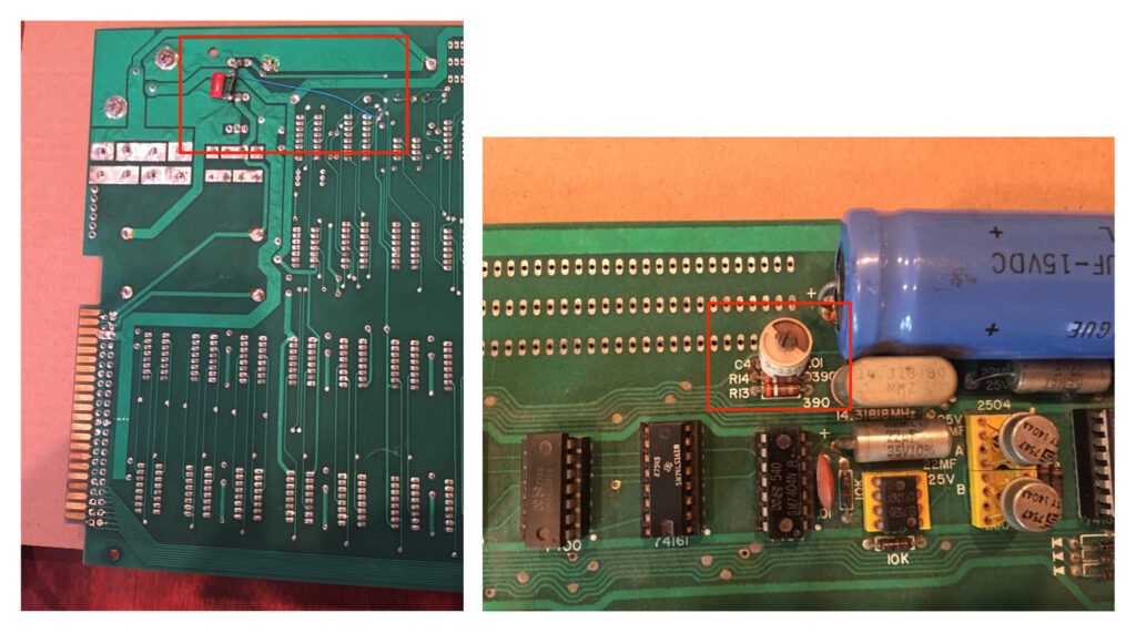 Reverse side of Board Zero showing extensive hand-soldering likely performed by Steve Jobs at Atari