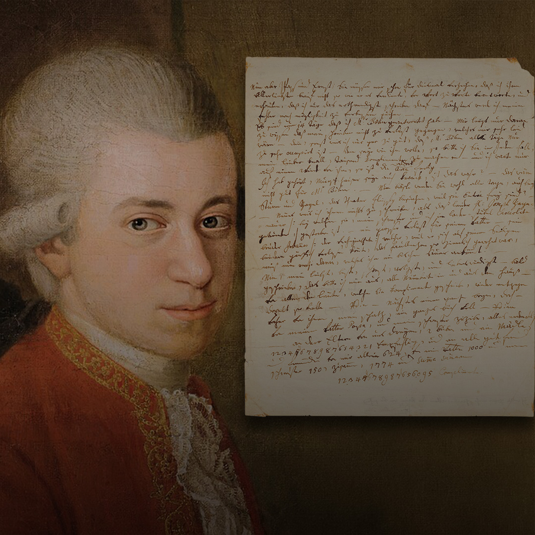 Mozart 1780 Bäsle letter manuscript
