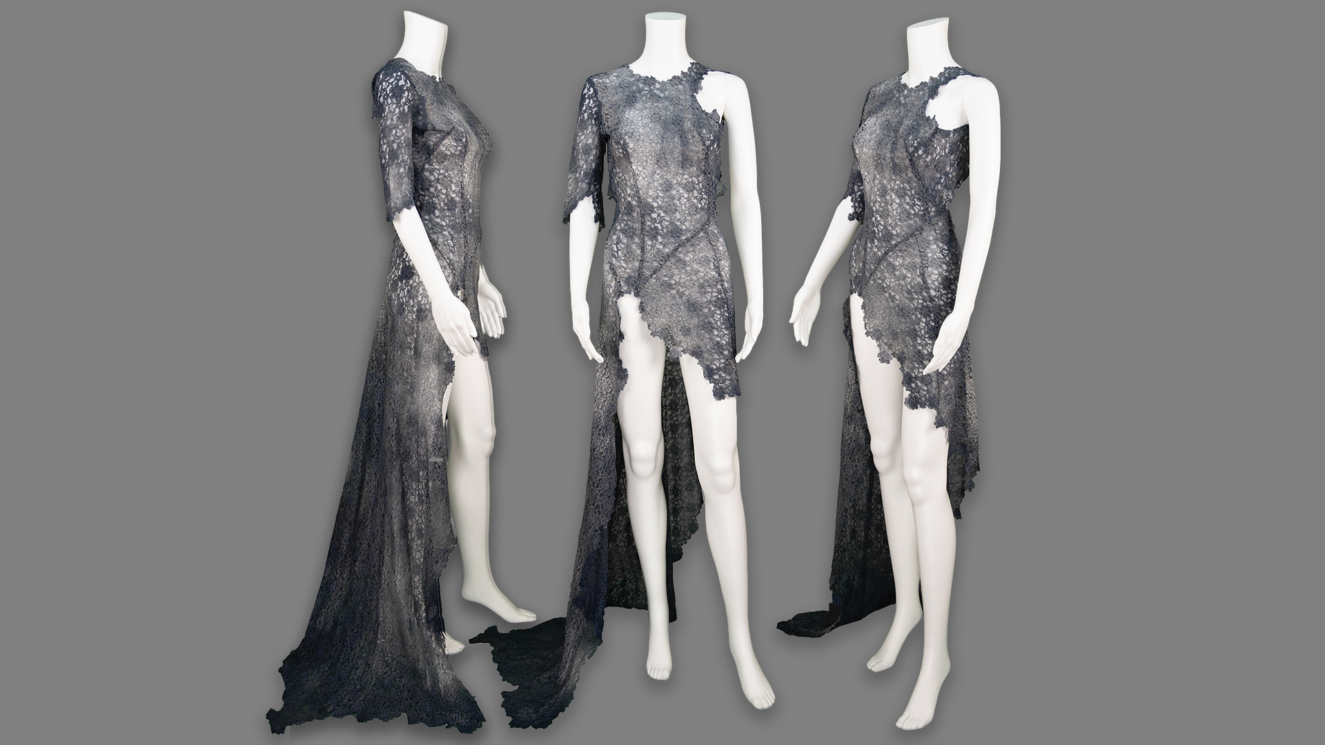 Gail Ann Dorsey's Alexander McQueen evening dress worn during David Bowie's 50th Birthday Celebration Concert at Madison Square Garden in 1997