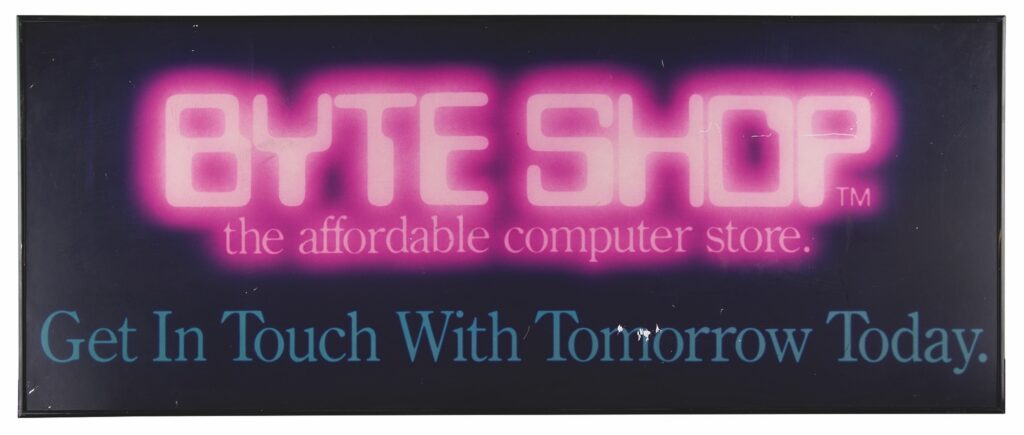 Paul Terrell's original Byte Shop Northwest neon storefront sign, RR Auction Lot 4176